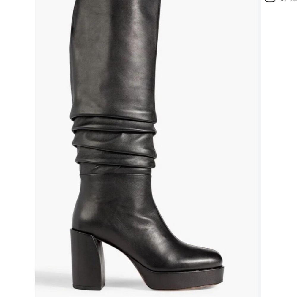 3.1 Phillip Lim Naomi black leather platform slouchy boots